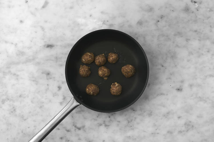 Cook the lamb meatballs