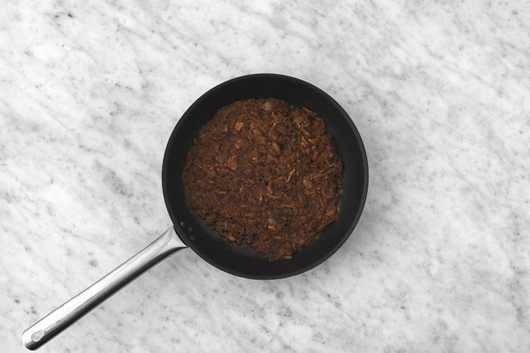 Finish the lamb topping