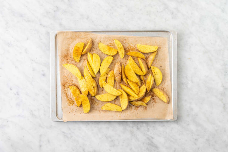 Roast potato wedges