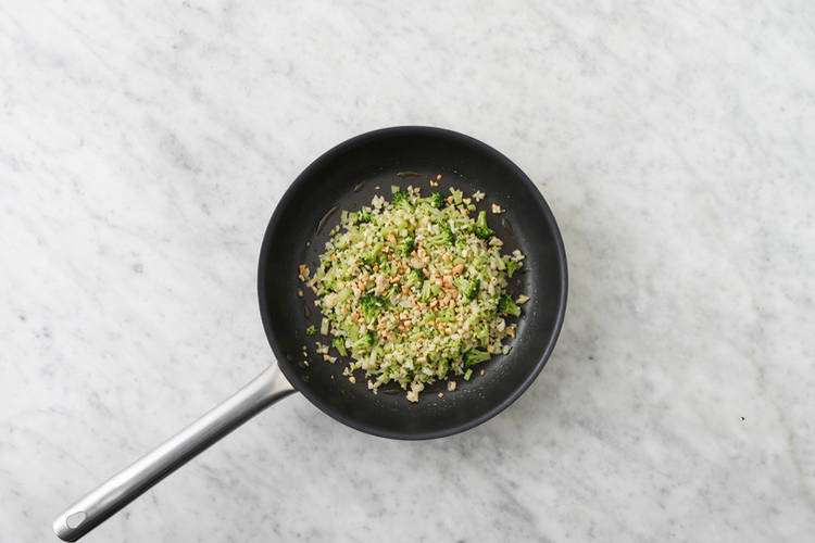 Cook the broccoli-cauli rice