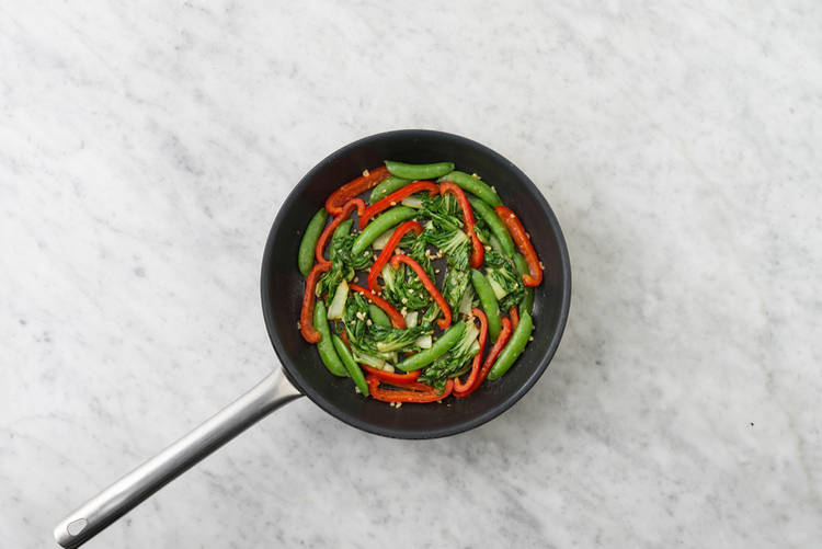 Cook the veggies