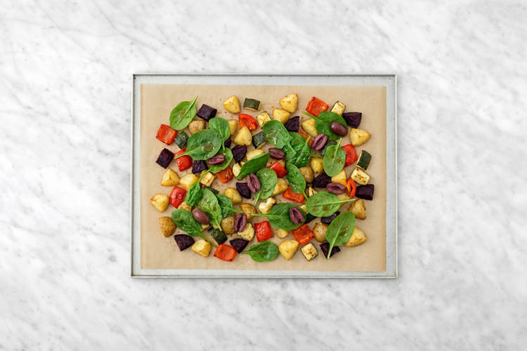 Toss the veggies