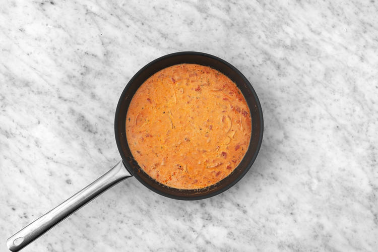 Make the creamy sauce