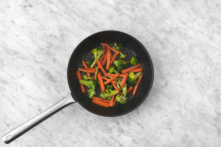 Cook the veggies
