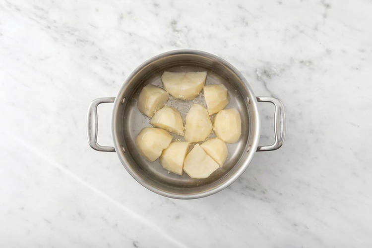 Get prepped & mash the potato