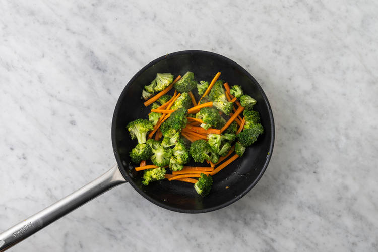 Cook the veggies