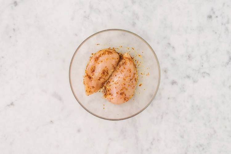 Season the chicken