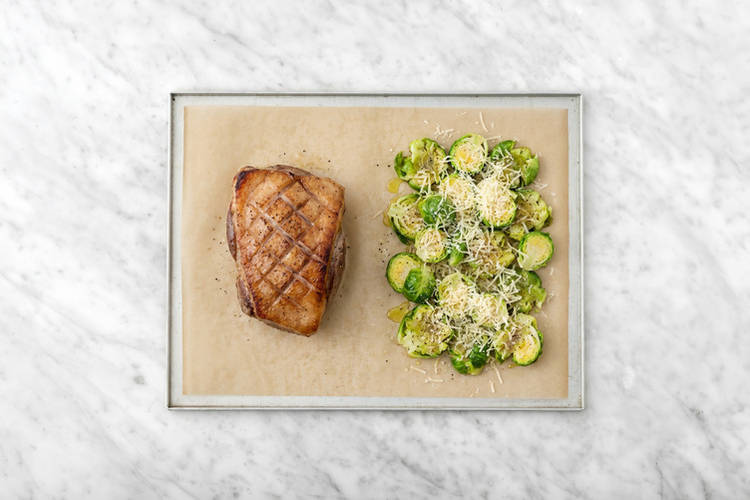 Roast the lamb & Brussels sprouts