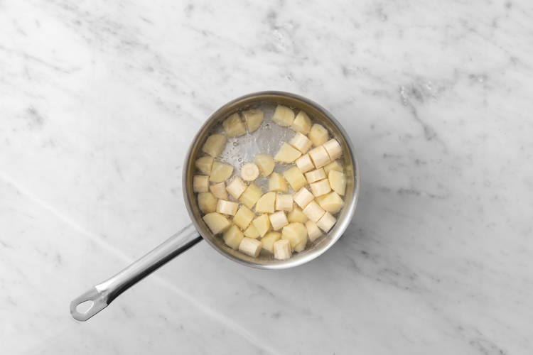 Start the veggie mash