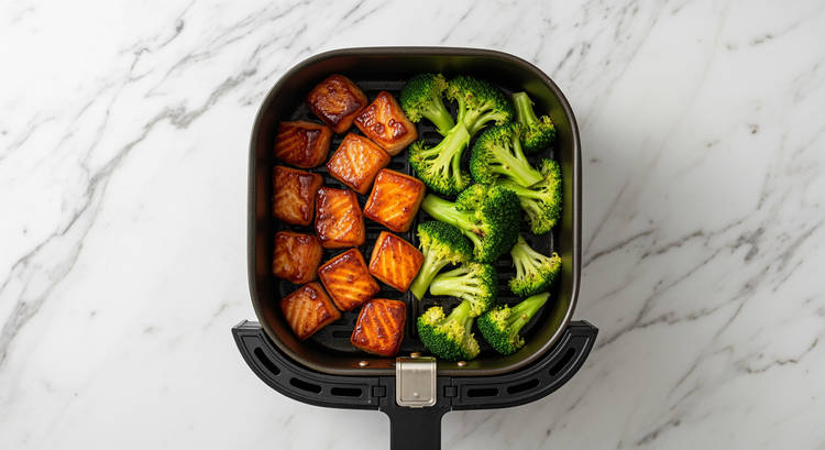Air-Fry Salmon & Broccoli