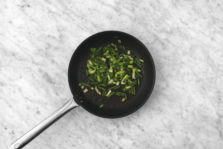 Cook the veggies & eggs