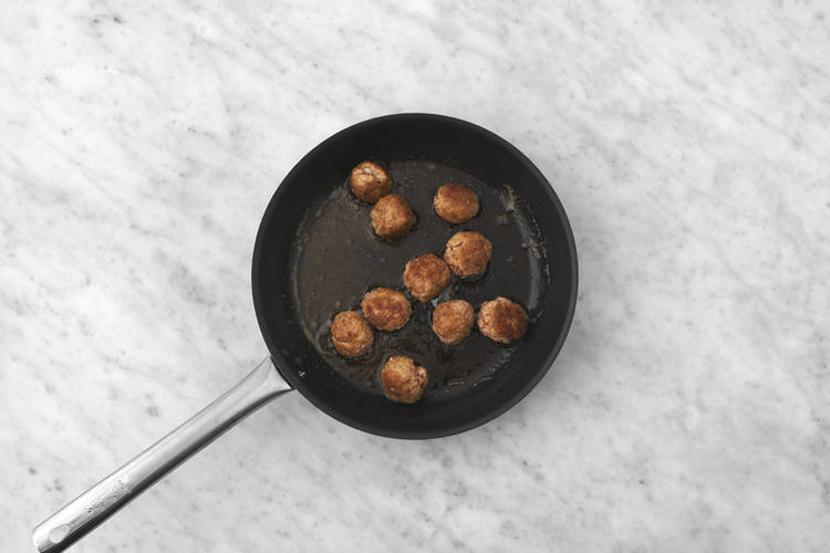Cook the meatballs