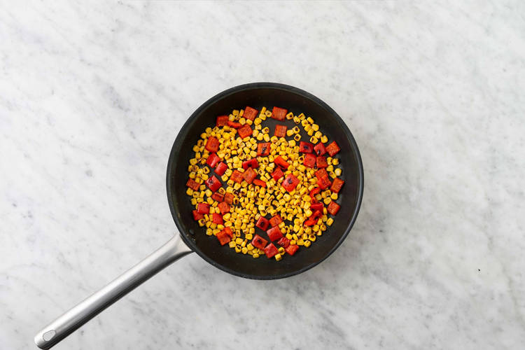Stek mais og paprika