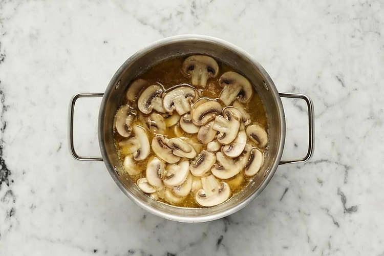 Cook mushrooms