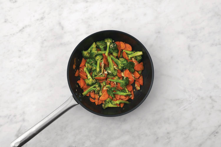 Cook the veggies