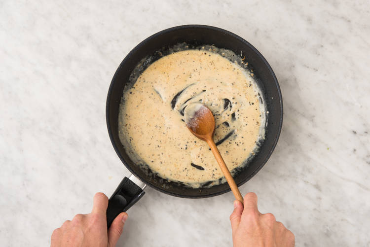 Make the peppercorn bearnaise
