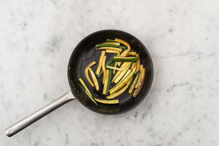 Cook the courgette