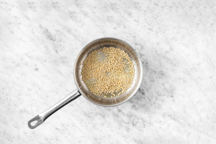 Cook the pearl couscous