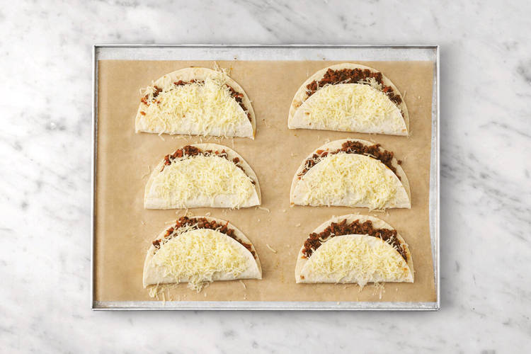 Bake the quesadillas