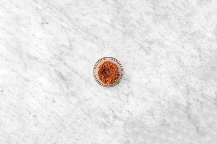 Mix the Spiced Cheesy Mixture