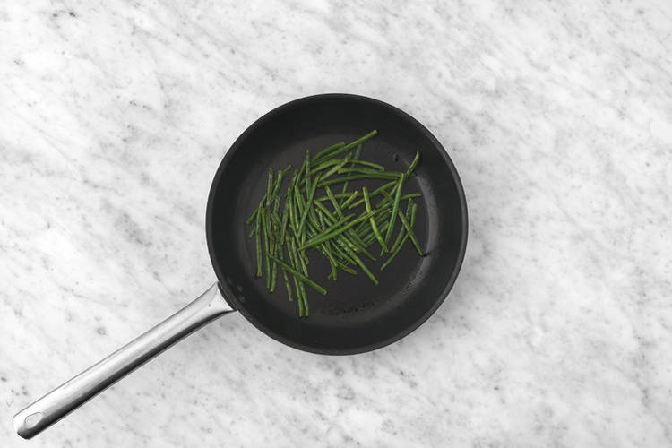 Cook the green beans