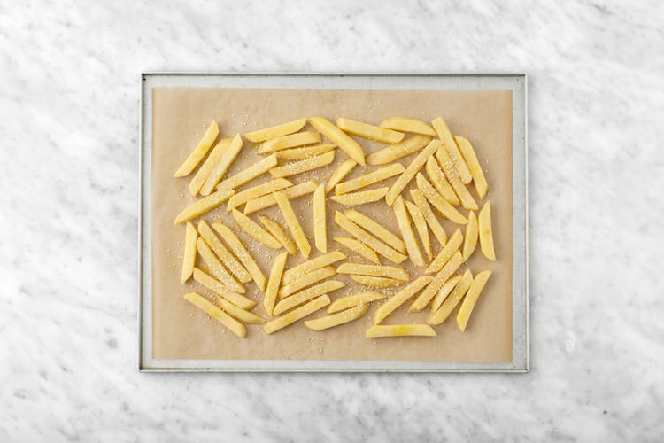 Bake the sesame fries 