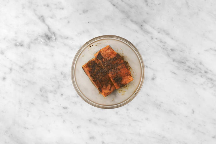 Marinate the Salmon