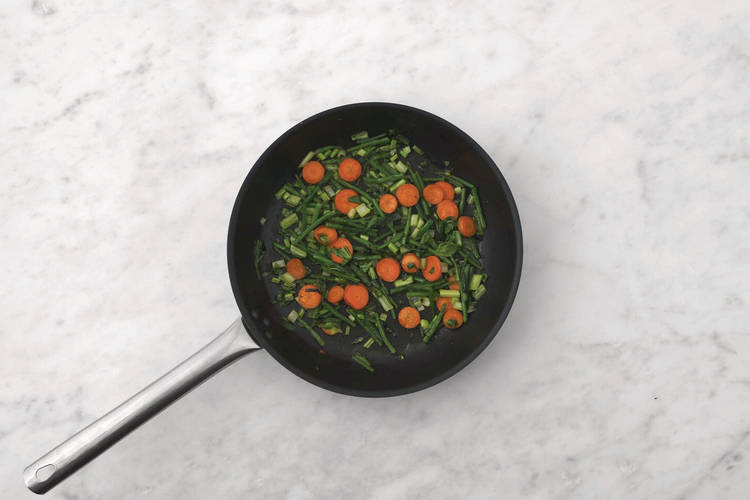 Cook the veggies
