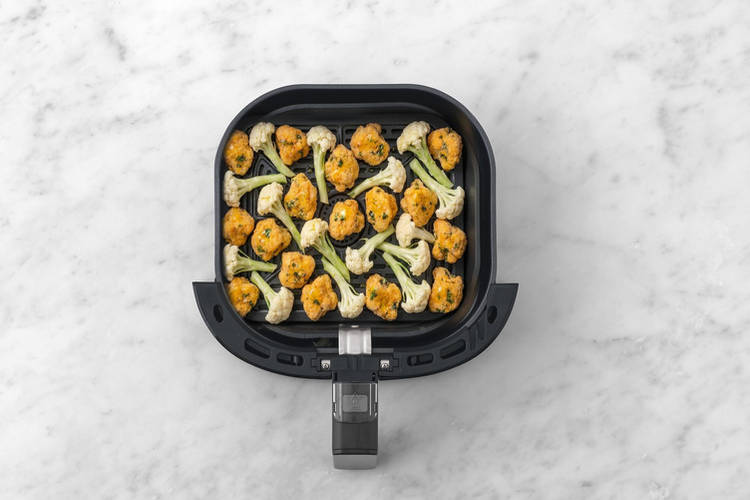 Cook the mozzarella bites