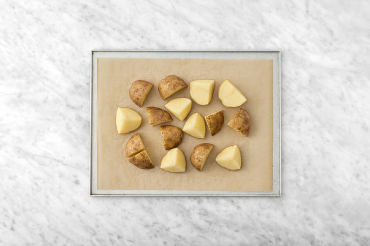 Start the potatoes