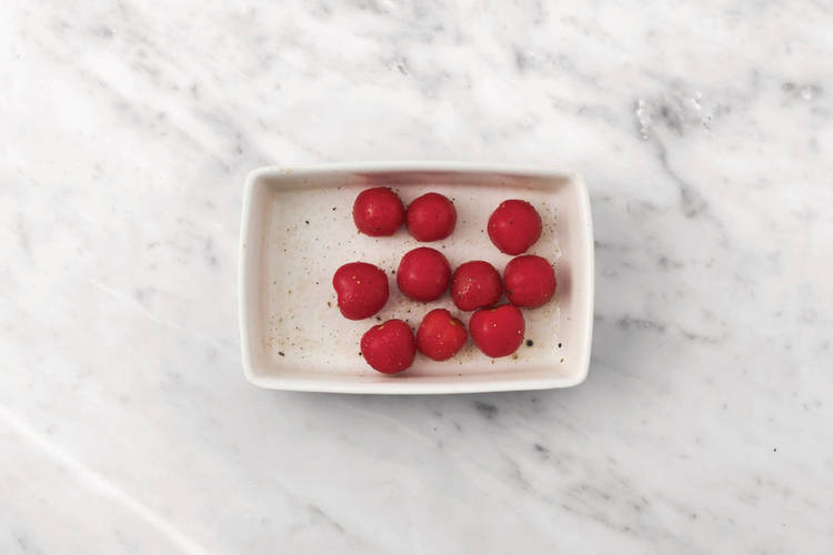 Roast the cherry tomatoes