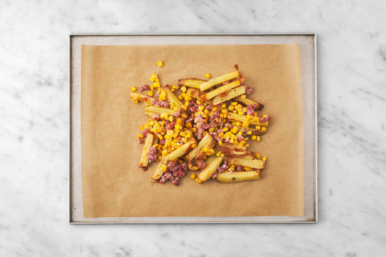 Make the bacon fries