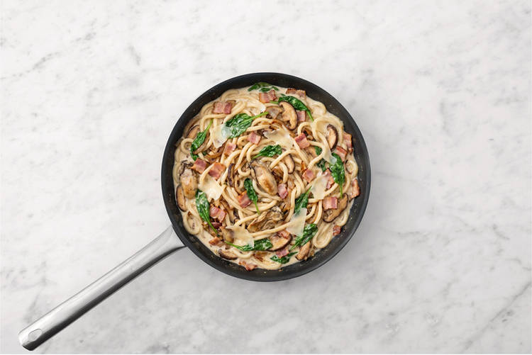 Make the creamy miso udon