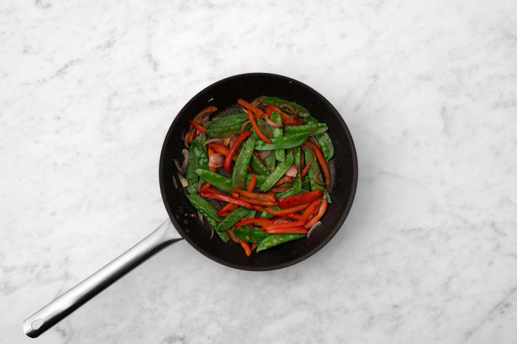 Fry the vegetables