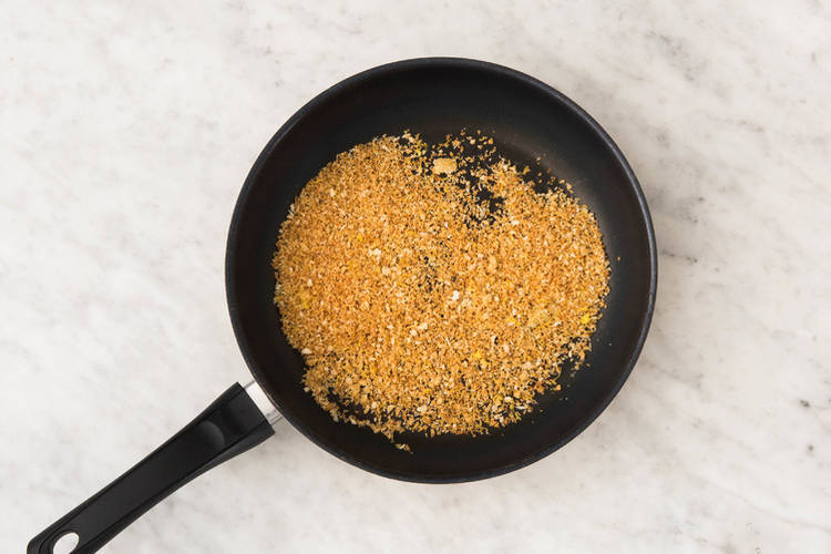 Make the garlic pangrattato 