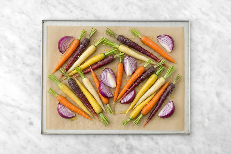 Roast the baby carrots