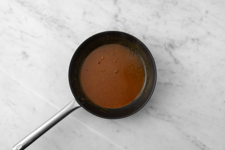 Make the golden curry sauce
