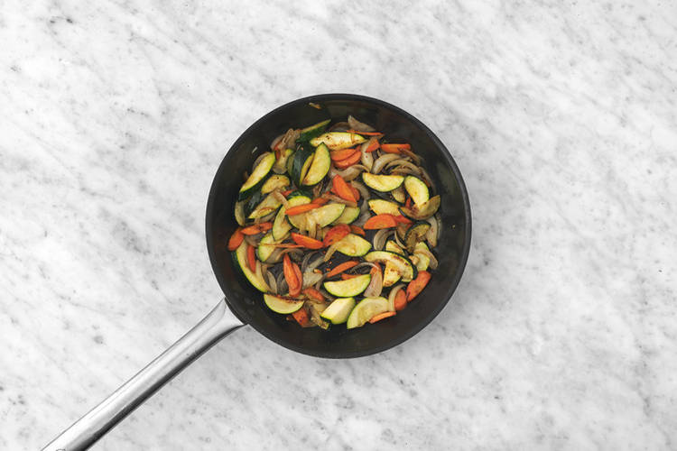 Cook the veggies