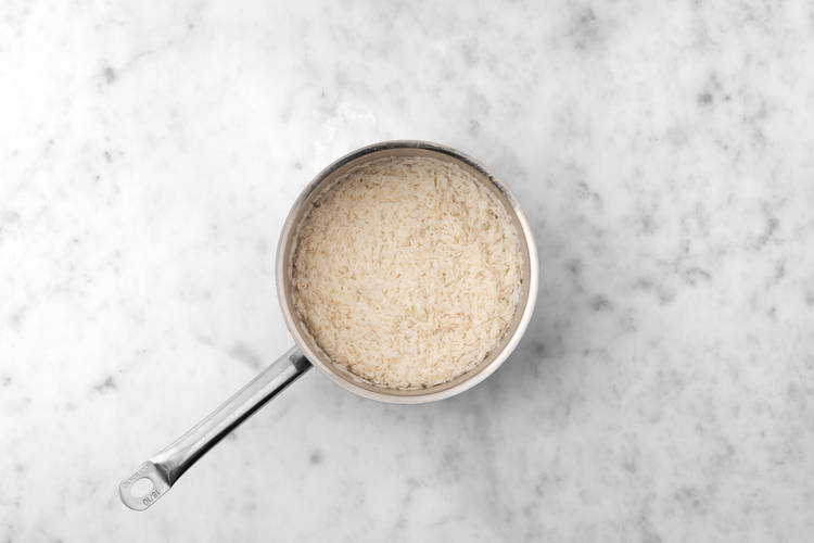 Make the garlic rice 