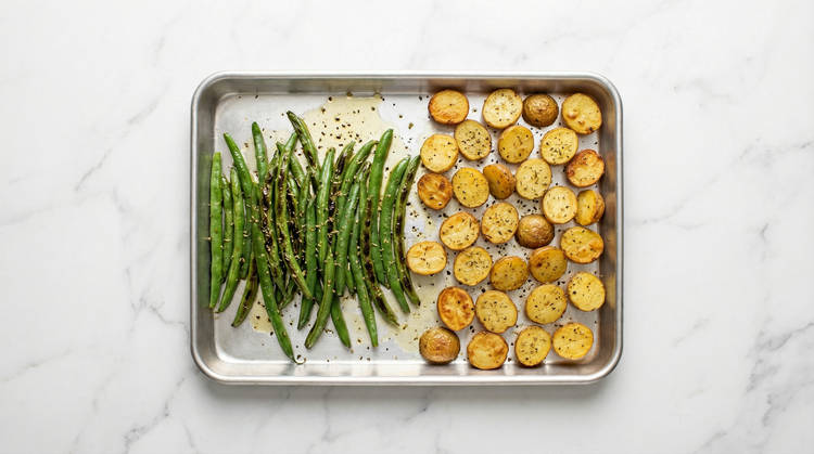 Roast Green Beans & Potatoes