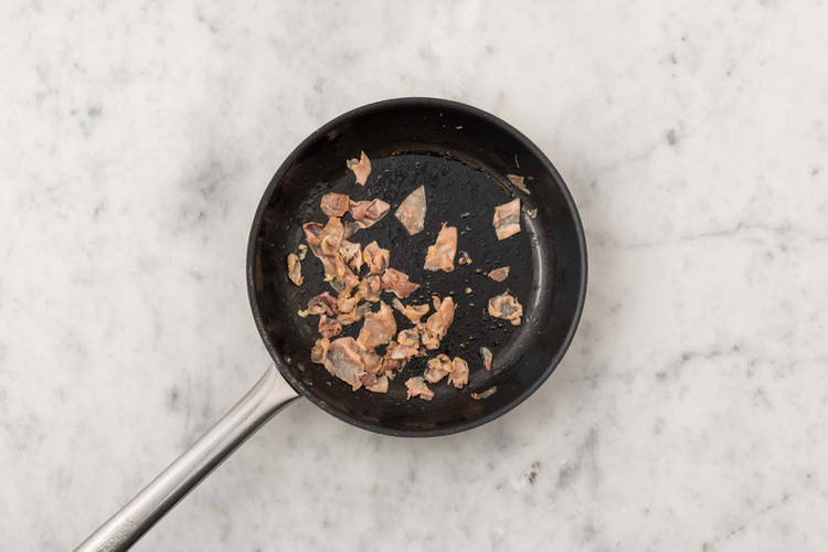 Stek guanciale och kyckling
