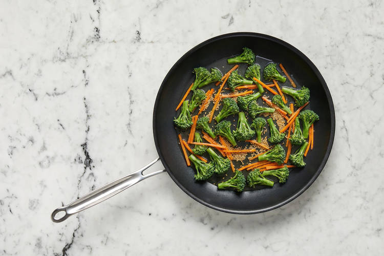 Préparer les légumes au sésame