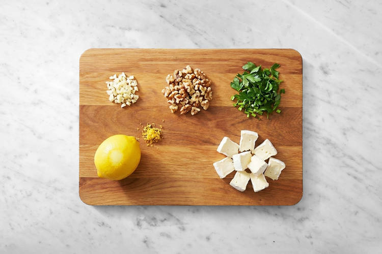 Get prepped & cook the pasta