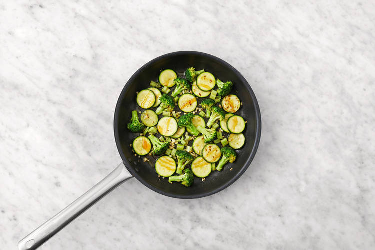 Cook the veggies