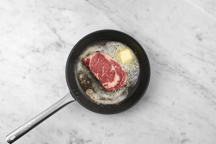 Entrecote bakken