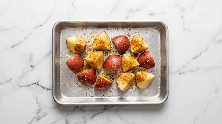 Roast Potatoes & Make Salad