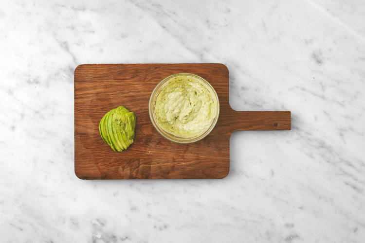 Pesto d'avocat en cours