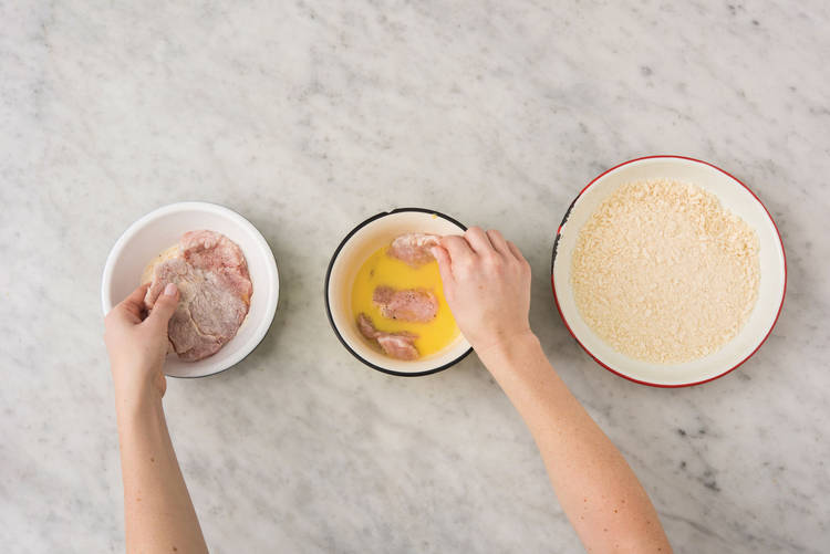 Prep the chicken cutlet