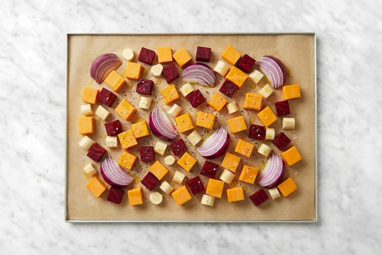Roast the veggies