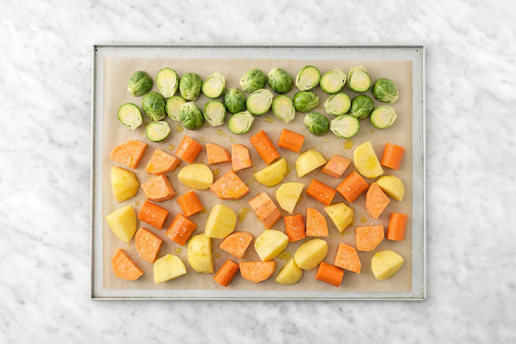 Roast the veggies